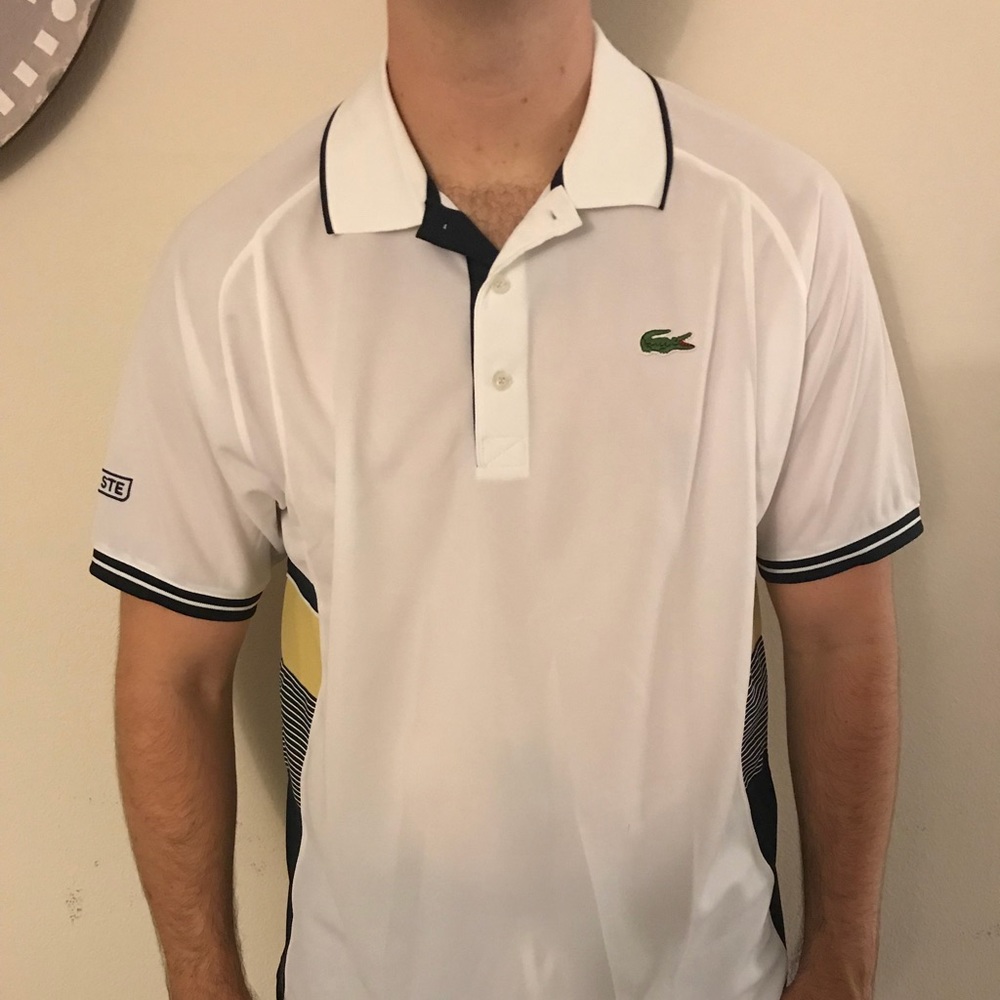 White Lacoste sport polo
